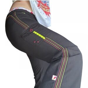 Nike Sports Casual Capris Black Striped Size Small (4-6)